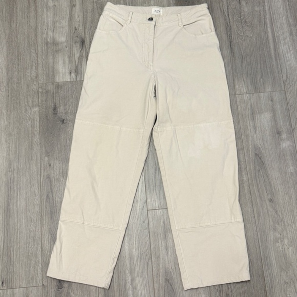 Wilfred Slim Barrel Leg Cream Pants